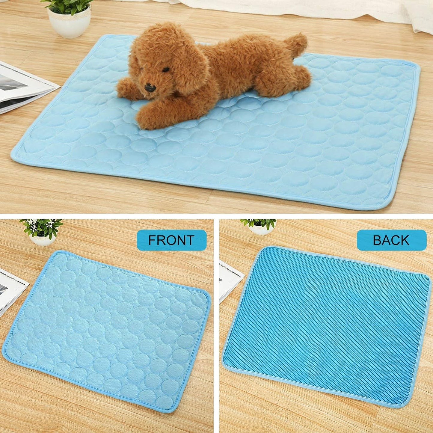 Cooling Mat for Dogs Cats Washable& Non-Toxic | Dog Cooling Mat Pet Blanket Sofa, Breathable, Silk Soft, Washable Cushion, Indoor/Outdoor