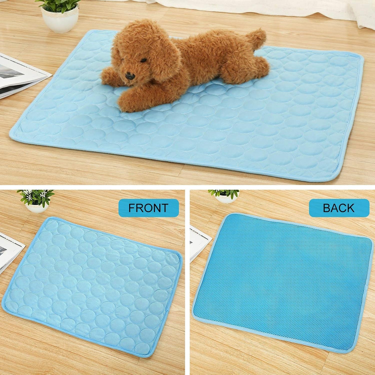 Cooling Mat for Dogs Cats Washable& Non-Toxic | Dog Cooling Mat Pet Blanket Sofa, Breathable, Silk Soft, Washable Cushion, Indoor/Outdoor